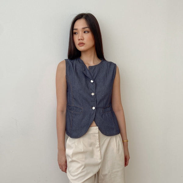 Kurume Navy Top