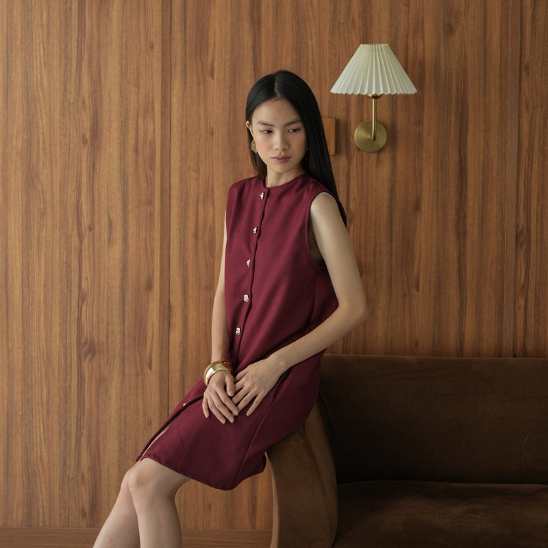 Fukui Burgundy Dress